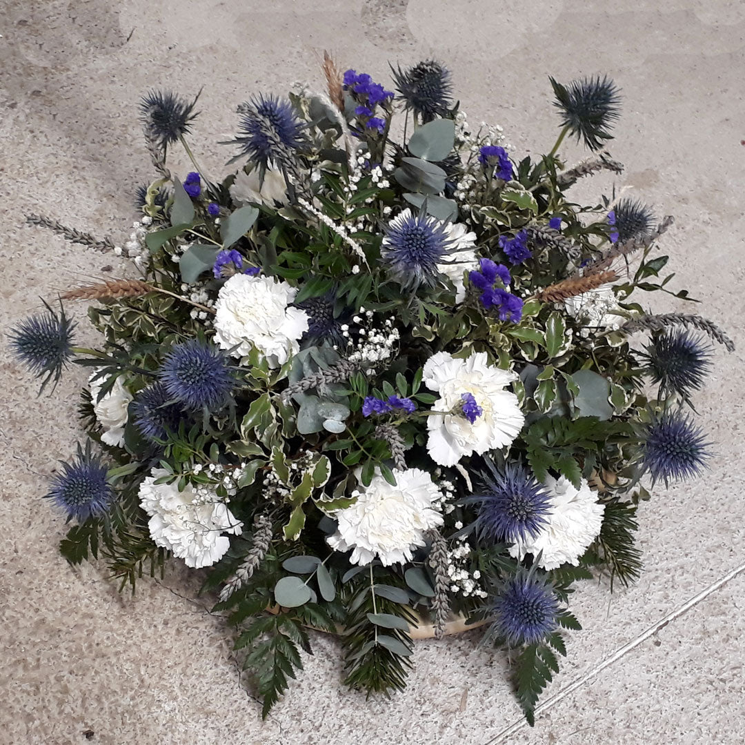 Coussin de deuil bleu et blanc | Flauri